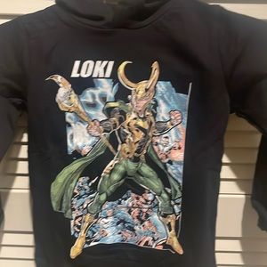Loki marvel avengers hoodie size 6 youth black